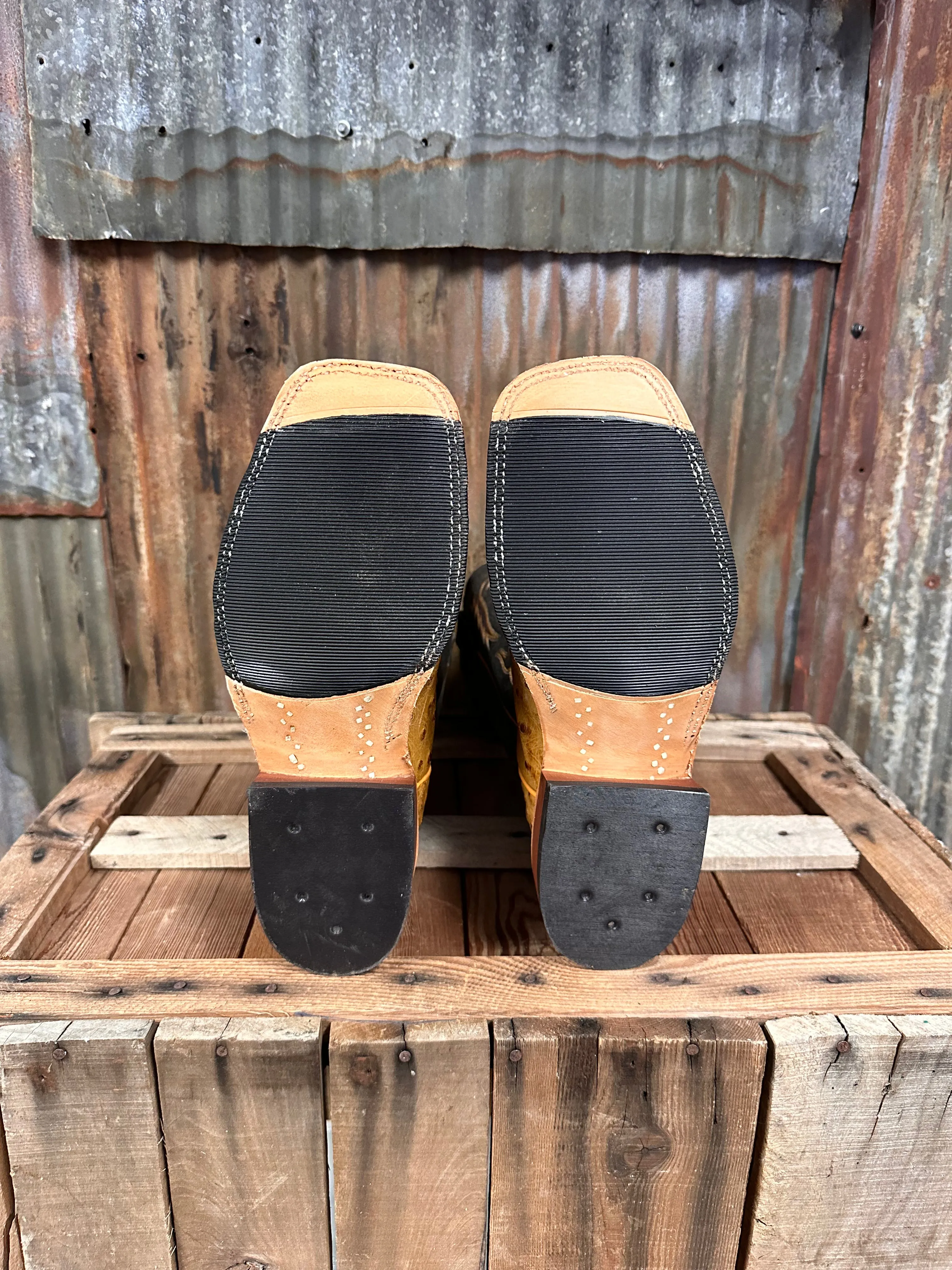 Anderson Bean Bruciato Ostrich Western Boot