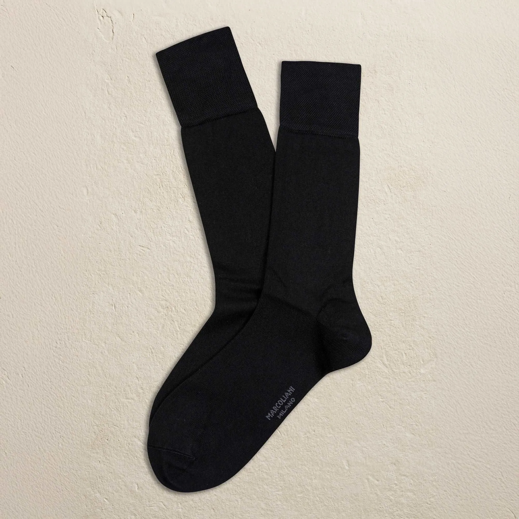 Black Mousse of Modal Mid-Calf Socks
