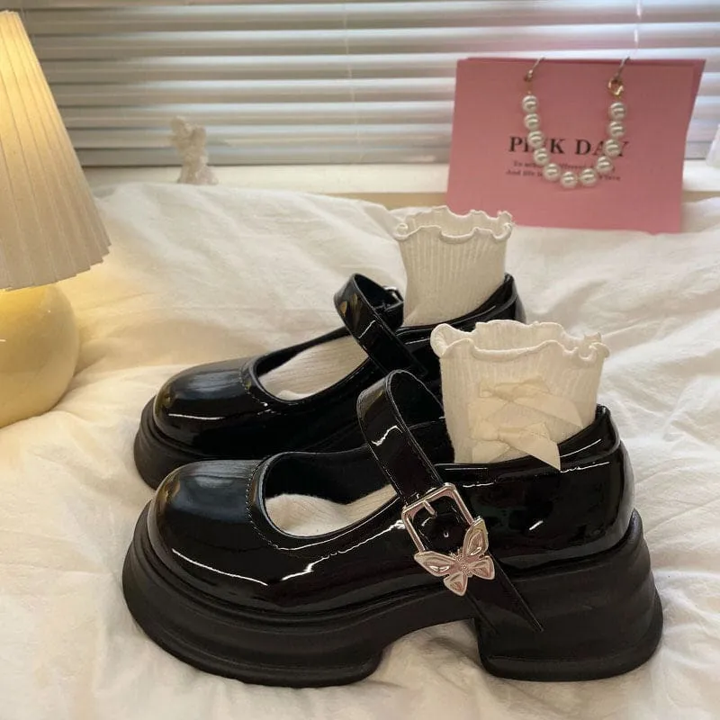 Butterfly Mary Jane Heels K19669
