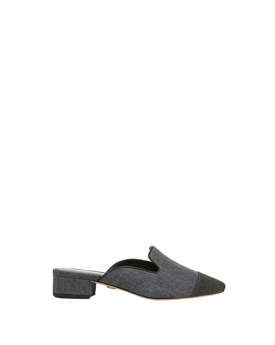 Cecile Denim Cap-Toe Mule