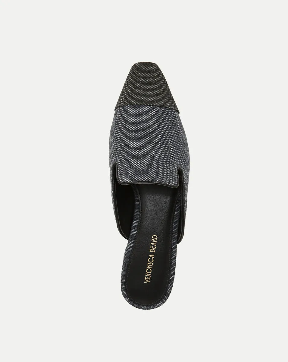 Cecile Denim Cap-Toe Mule