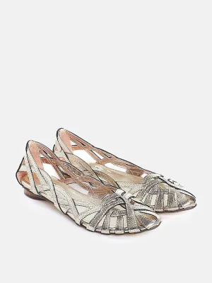 Celina Embossed Weaved Flats