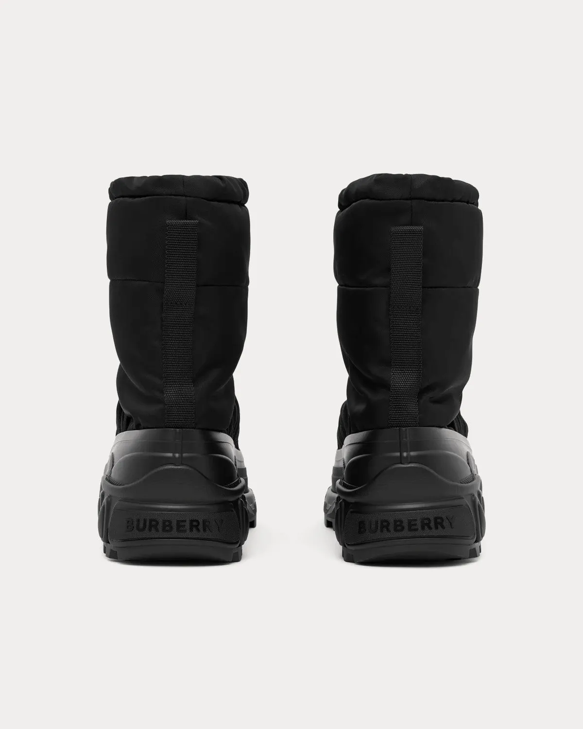 Cord Detail ECONYL® Snow Boots Black High Top Sneakers