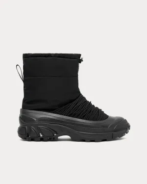 Cord Detail ECONYL® Snow Boots Black High Top Sneakers