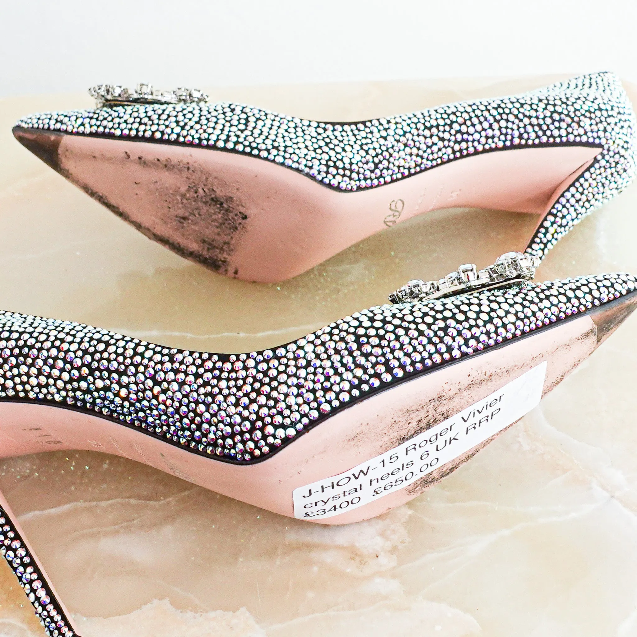 Crystal heels RRP £3.4k