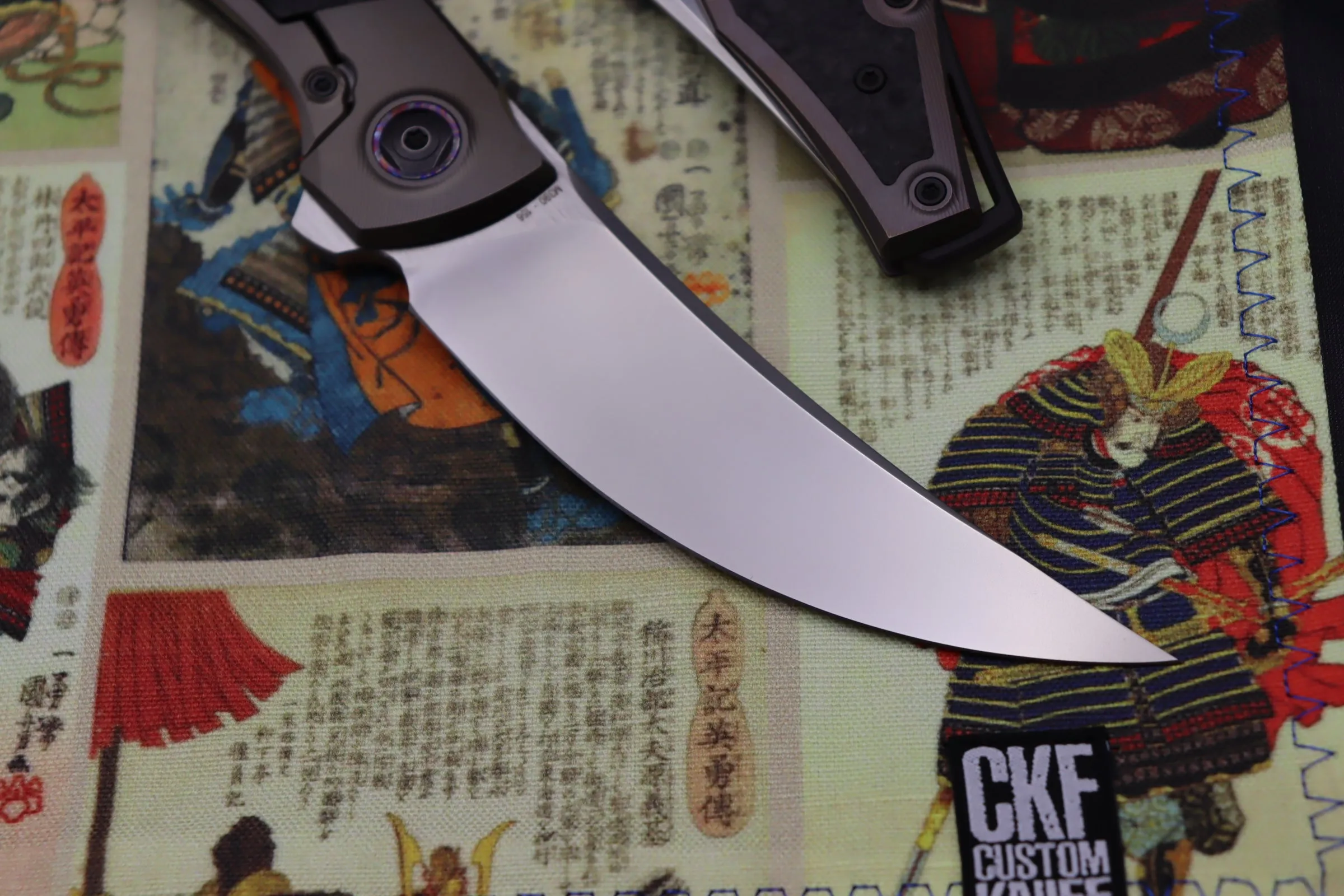 Custom Knife Factory Ablya w/ Bronze Titanium/Carbon Fiber/Zircuti & M390