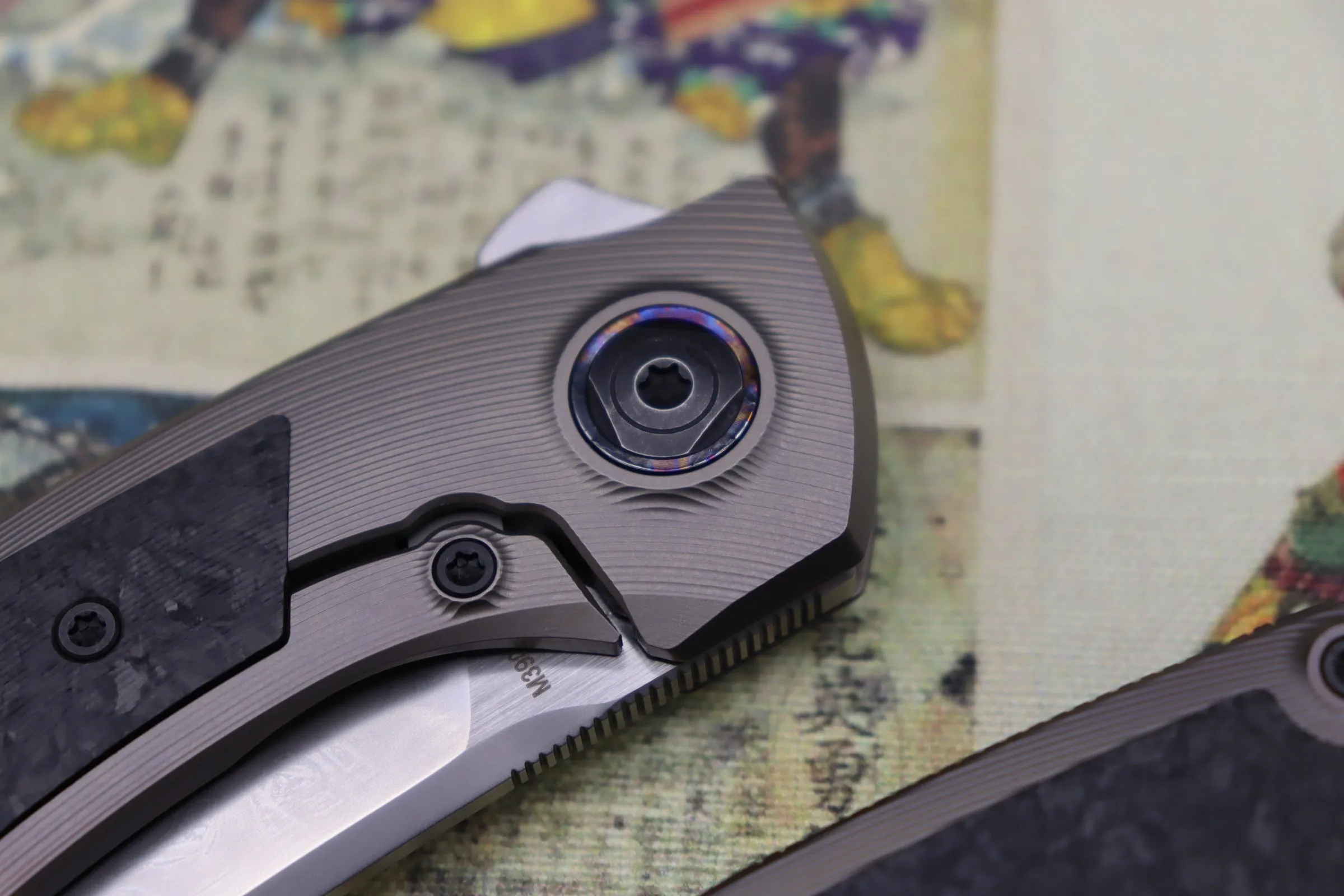 Custom Knife Factory Ablya w/ Bronze Titanium/Carbon Fiber/Zircuti & M390
