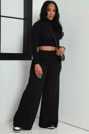 Day Off Wide Flare Pants - Black