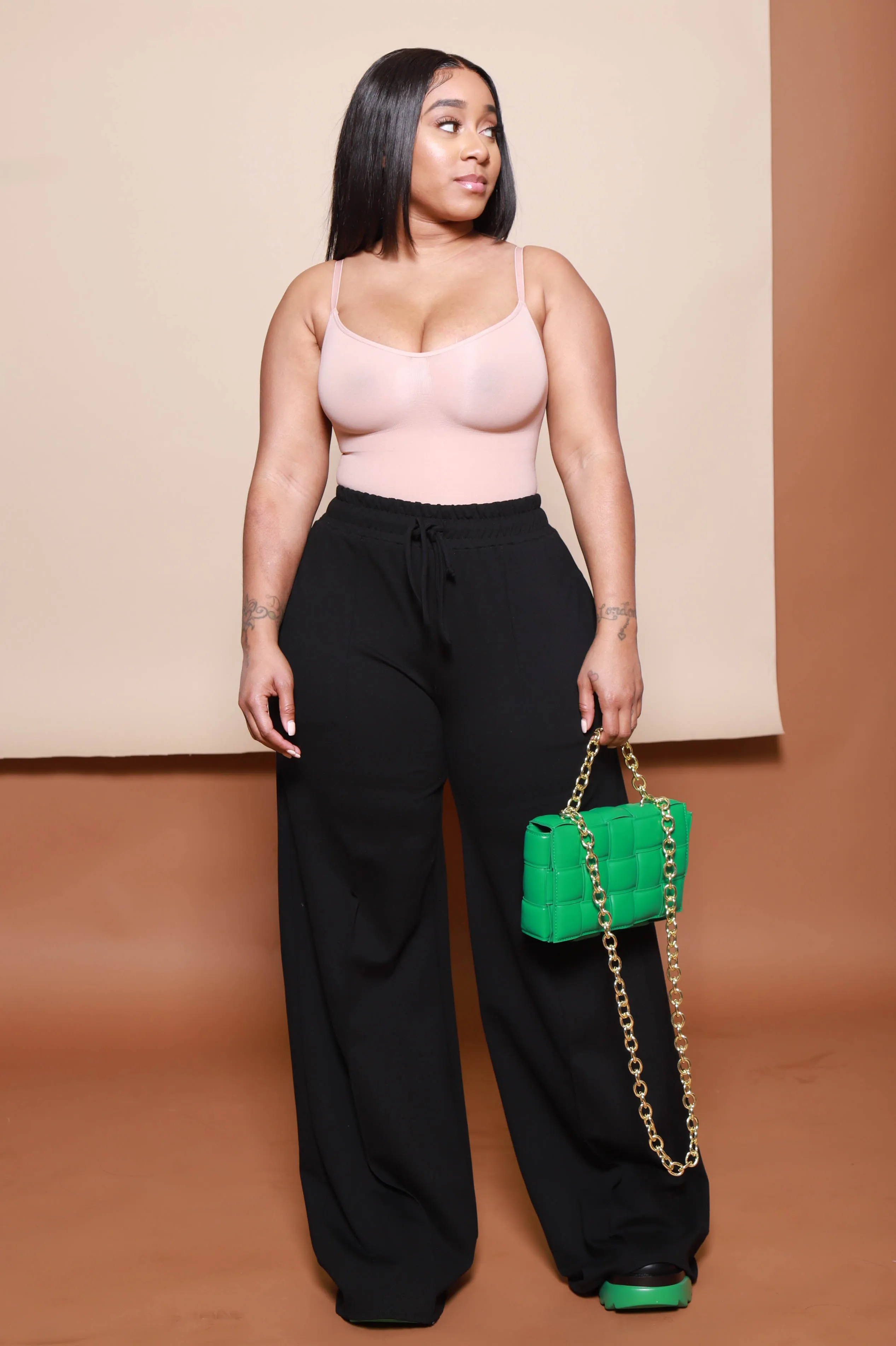 Day Off Wide Flare Pants - Black