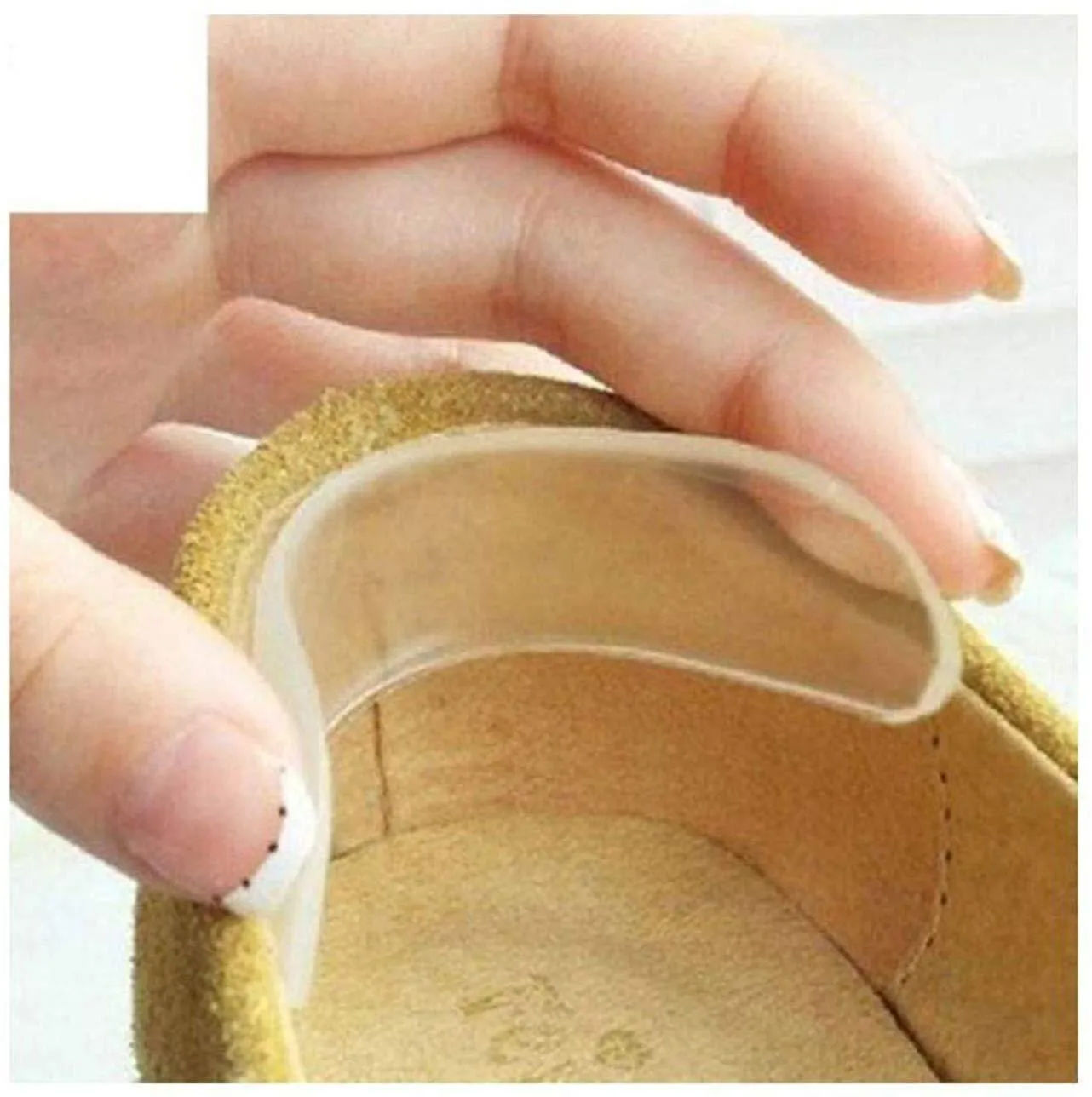 Digital Shoppy Forefoot Shoe Insert Pads High heels Toe Guard Half Sponge Cushion Feet Filler Adjustment Pads and Silicone Heel Protector Heel Grip Stickers Heel Liner Strips - 1 Pair