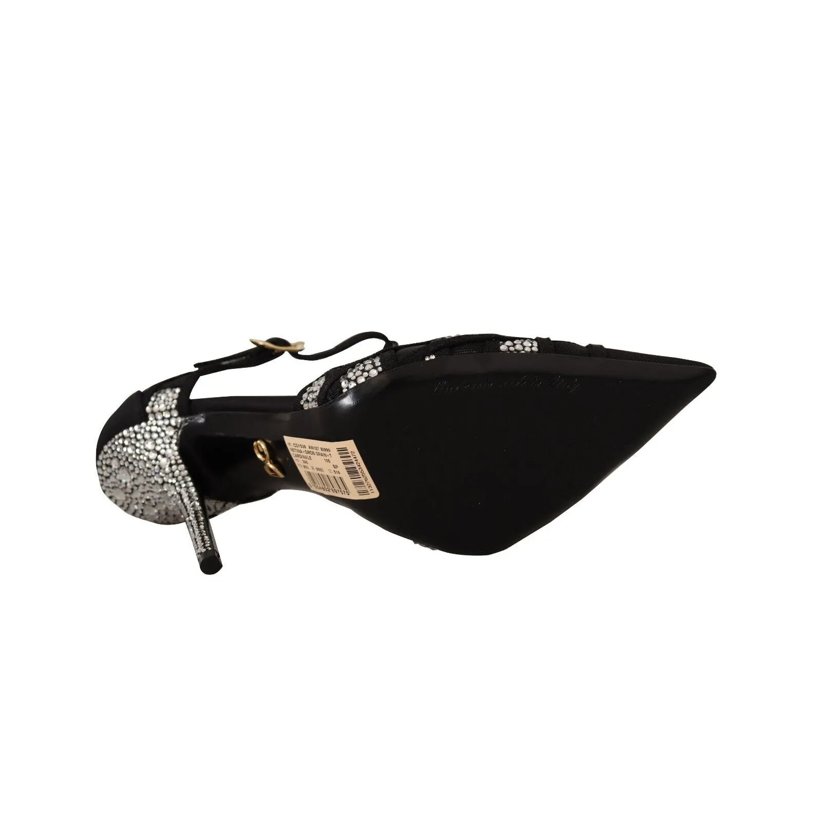 Dolce & Gabbana Elegant Crystal-Embellished Suede Pumps