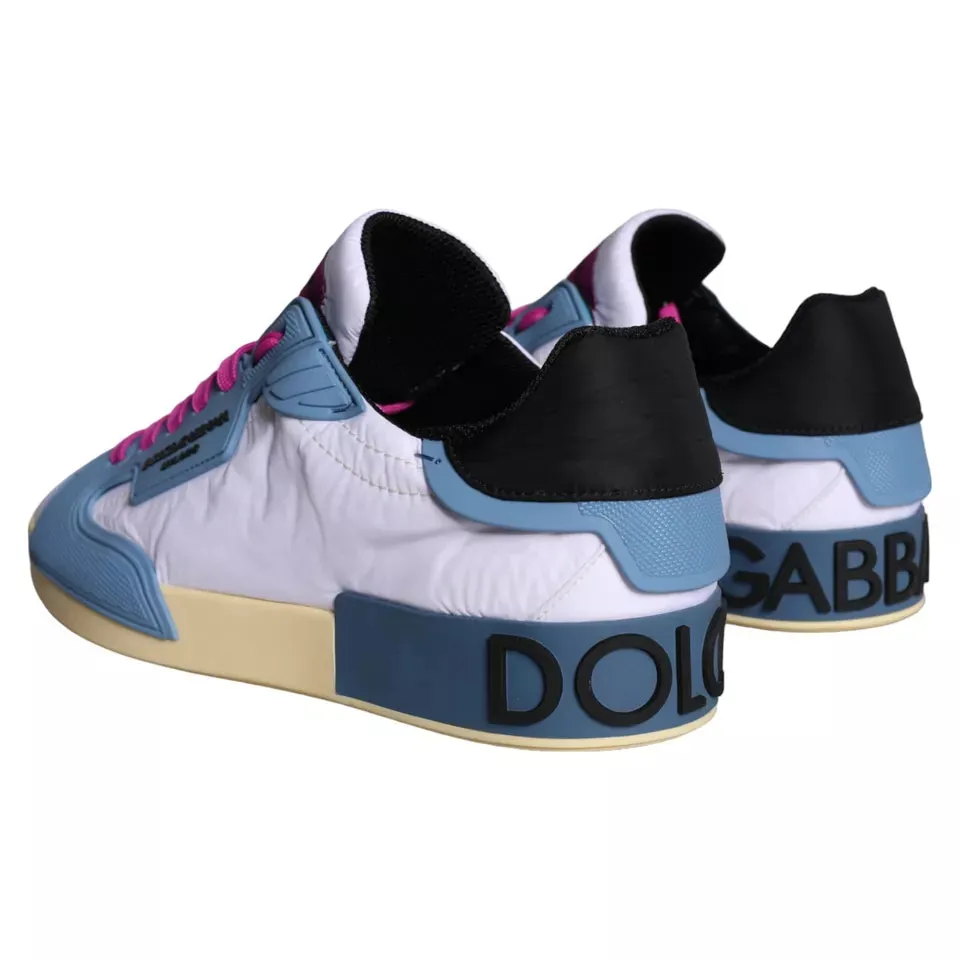 Dolce & Gabbana Multicolor Leather Low Top Men's Sneakers