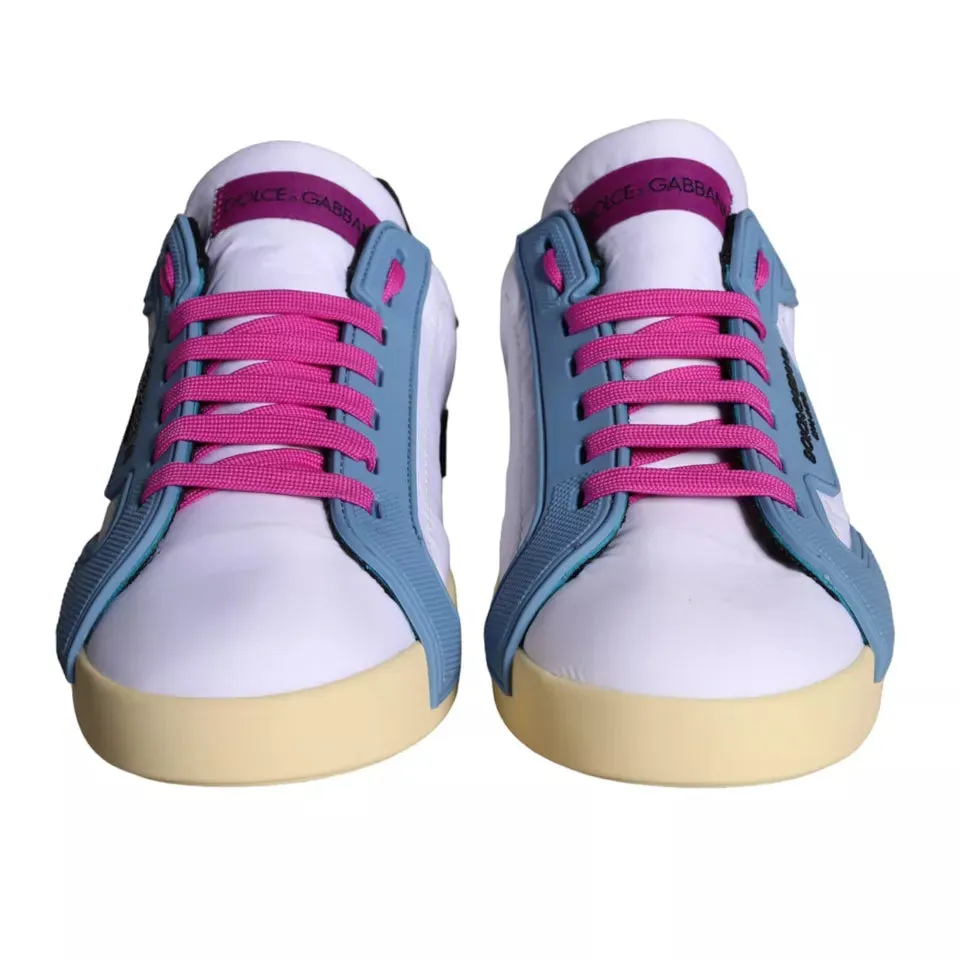 Dolce & Gabbana Multicolor Leather Low Top Men's Sneakers
