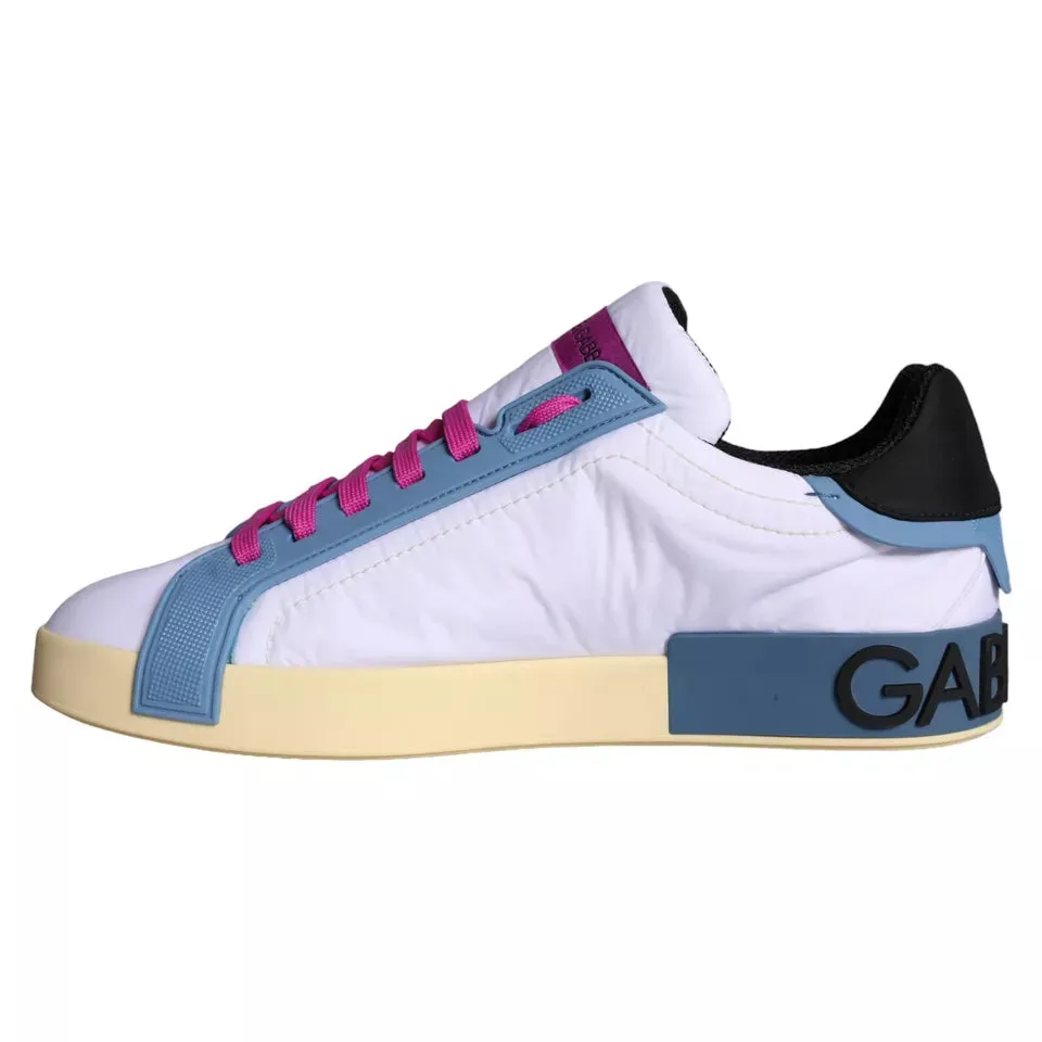Dolce & Gabbana Multicolor Leather Low Top Men's Sneakers