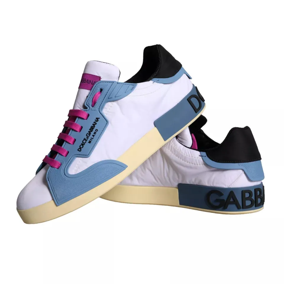 Dolce & Gabbana Multicolor Leather Low Top Men's Sneakers