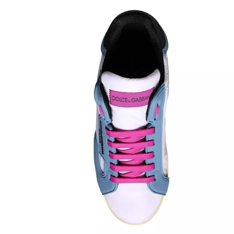 Dolce & Gabbana Multicolor Leather Low Top Men's Sneakers
