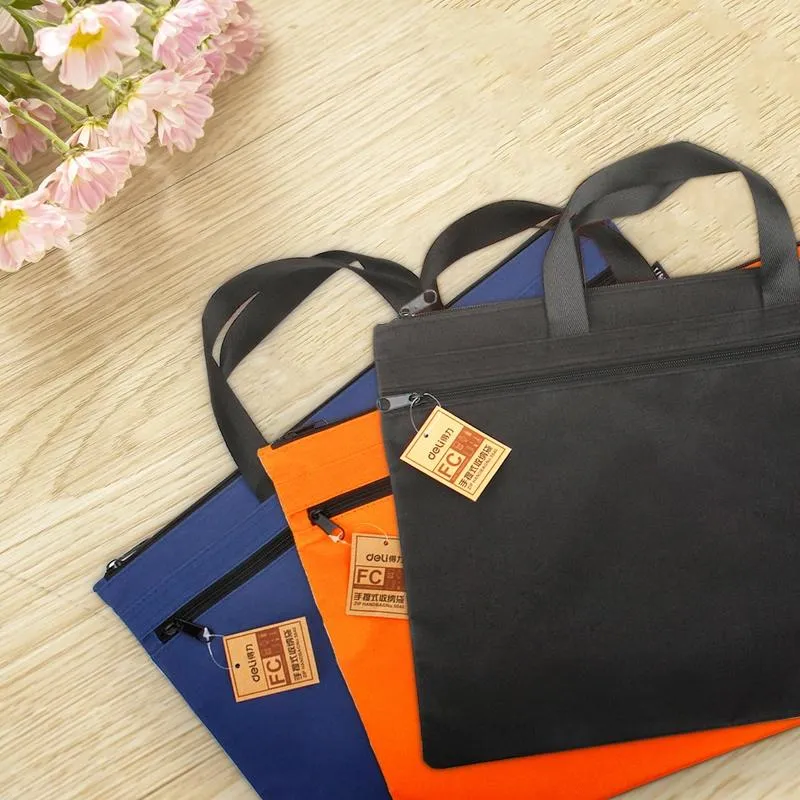 Double Zipper Canvas Storage Bag - Portable and Simple
