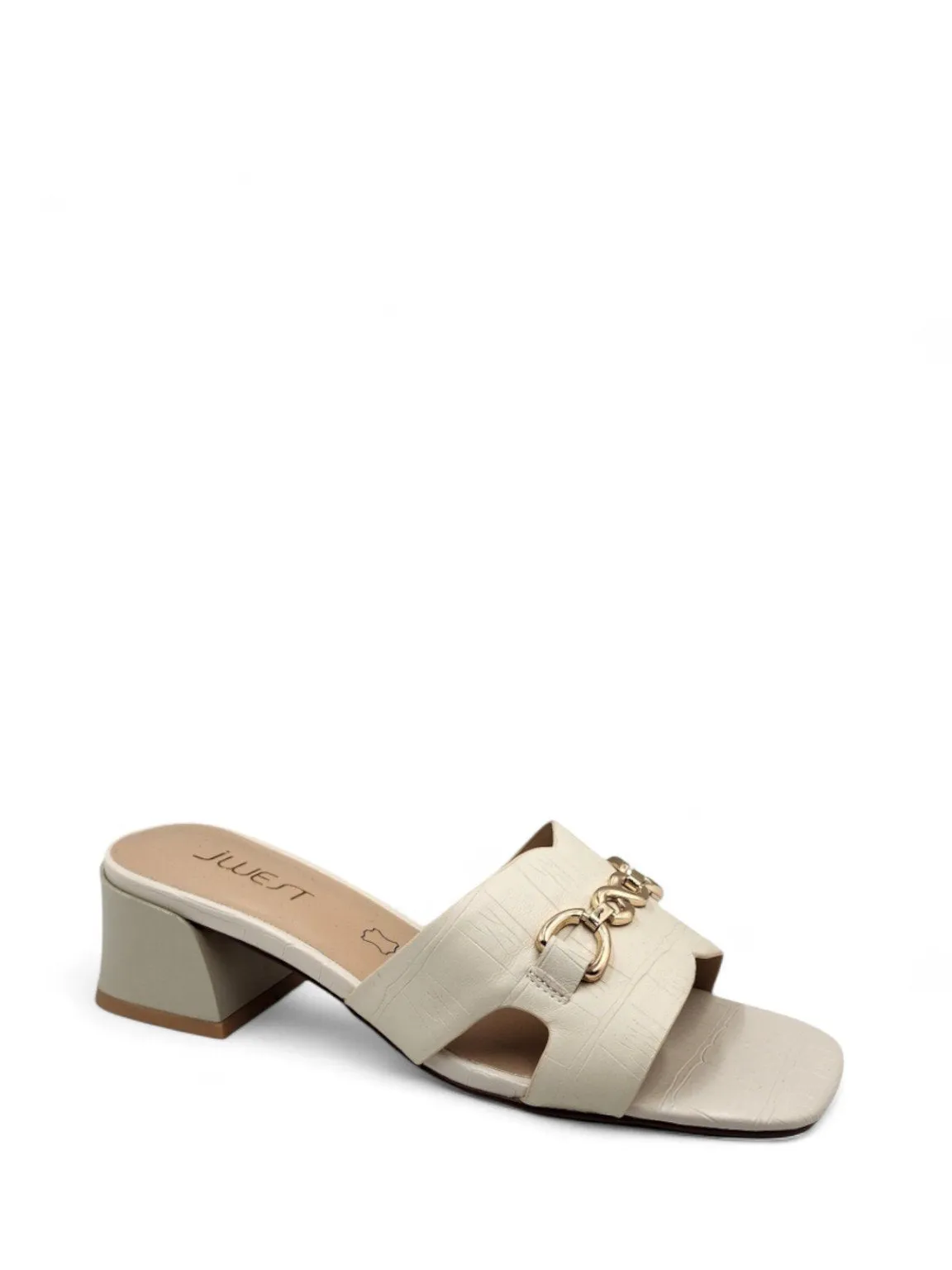 Elegant Gold Buckle Bella Heels