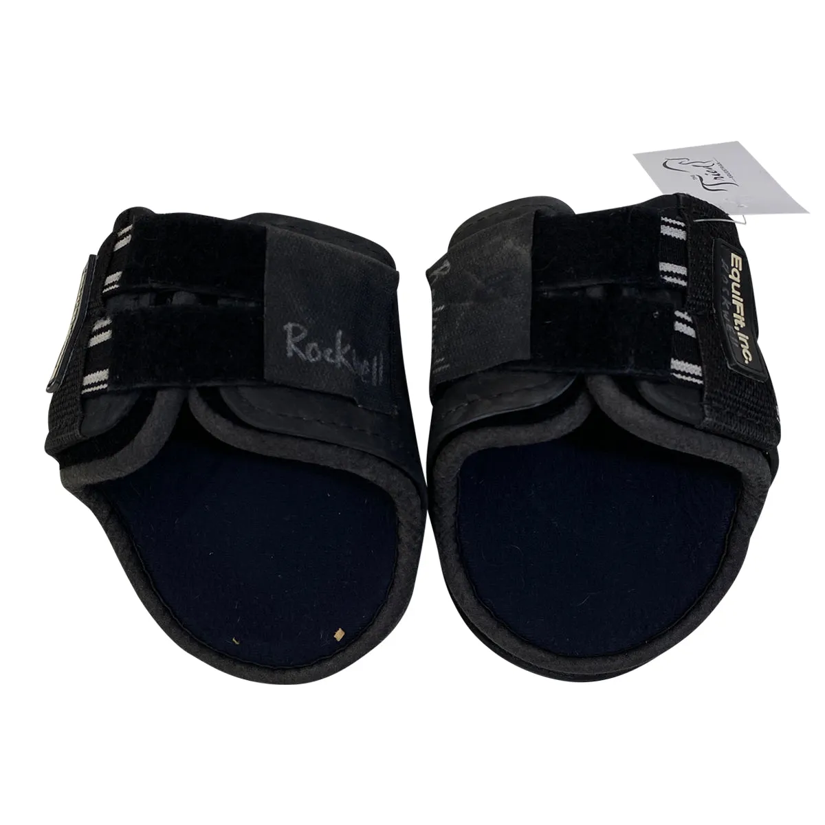 EquiFit T-Boot Hind Ankle Boots in Black/White Stripes - Medium
