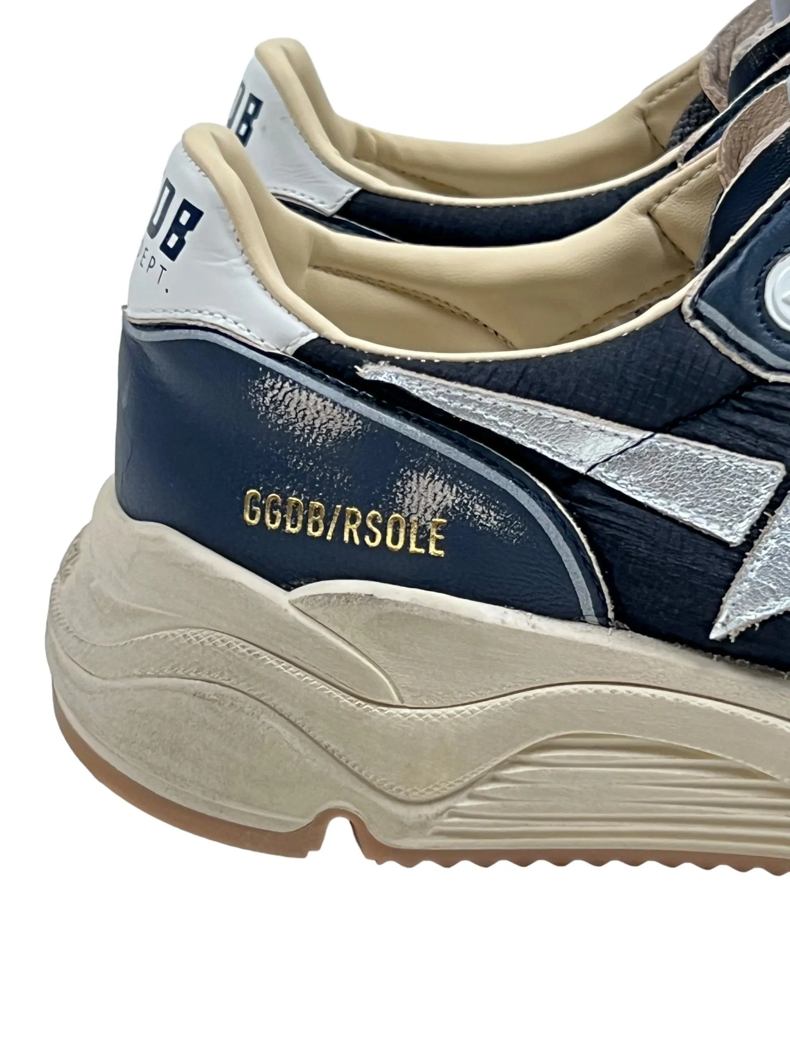Golden Goose GMF00126 Running Sole Dk Blu/Black/Slv/Wht