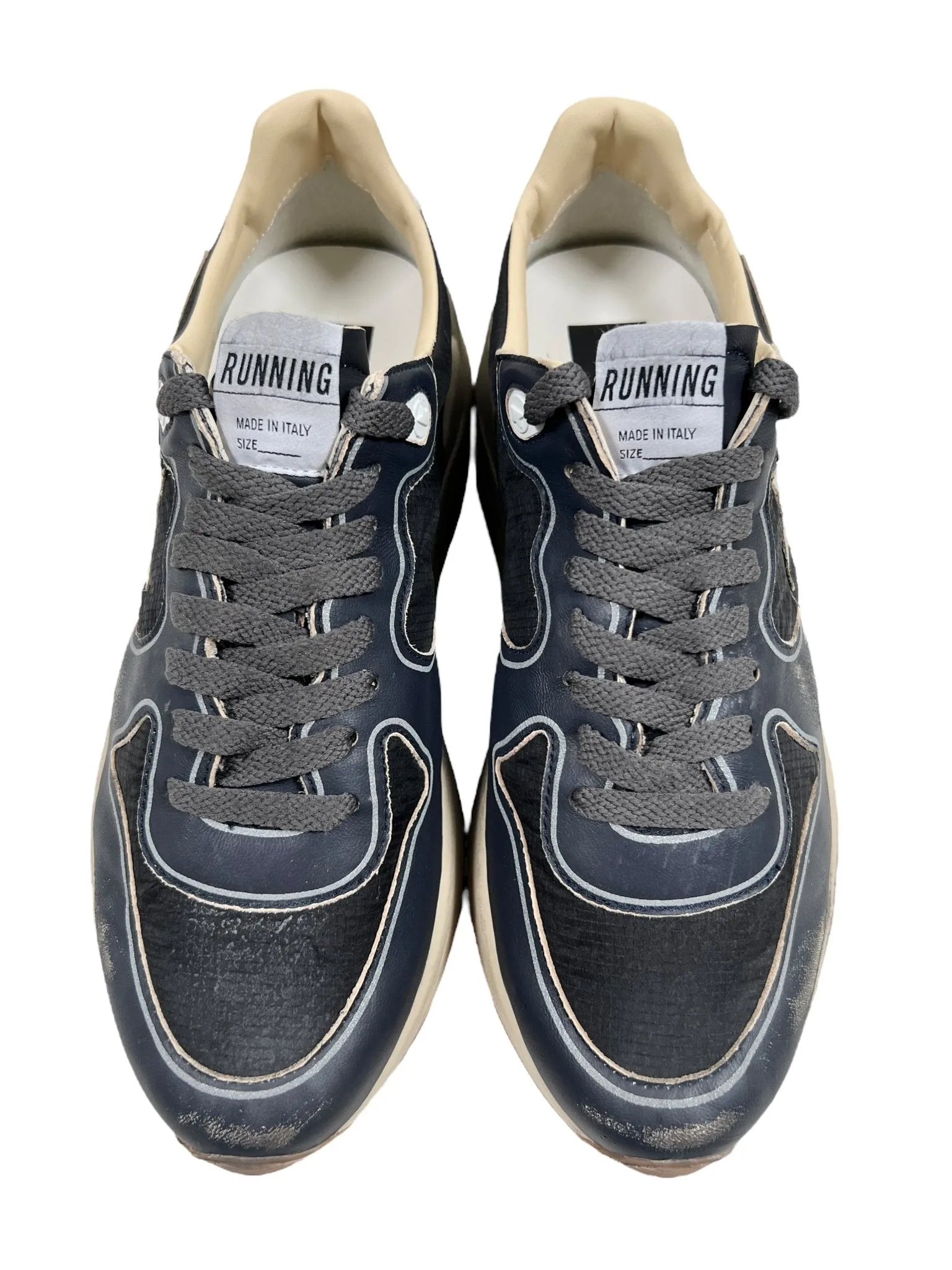Golden Goose GMF00126 Running Sole Dk Blu/Black/Slv/Wht