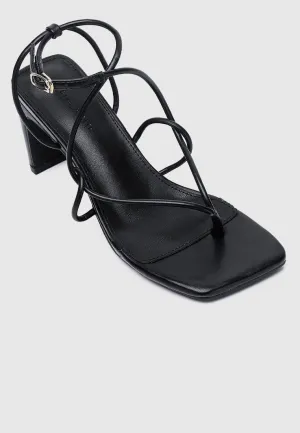 Hania Strappy Heels (Black)