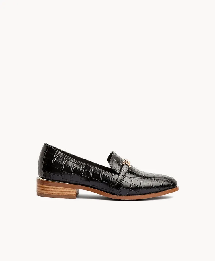 ISABELLA ANSELMI - Patent croc leather loafers! 9
