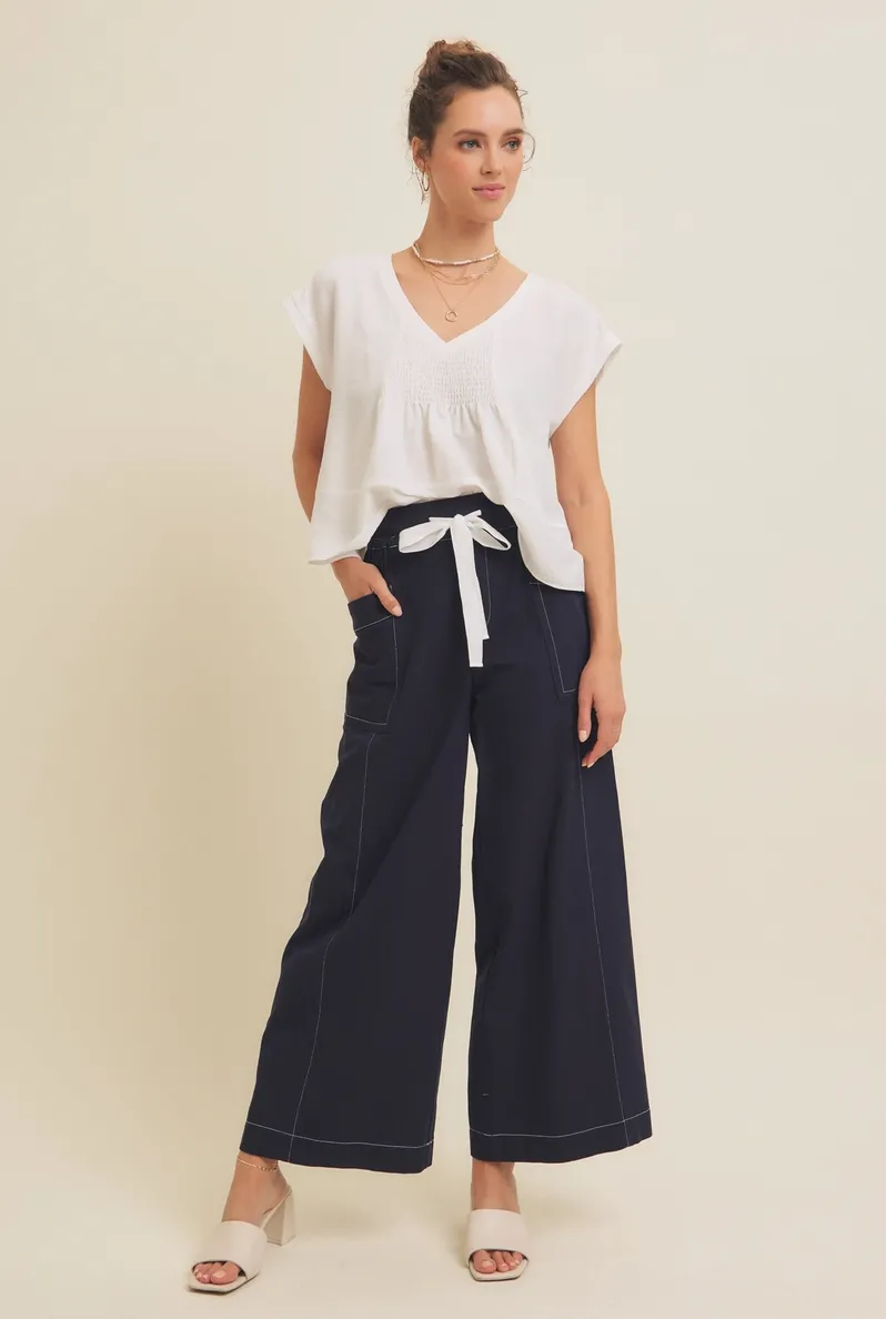 Jess Contrast Wide Leg