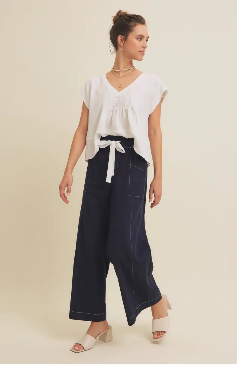 Jess Contrast Wide Leg