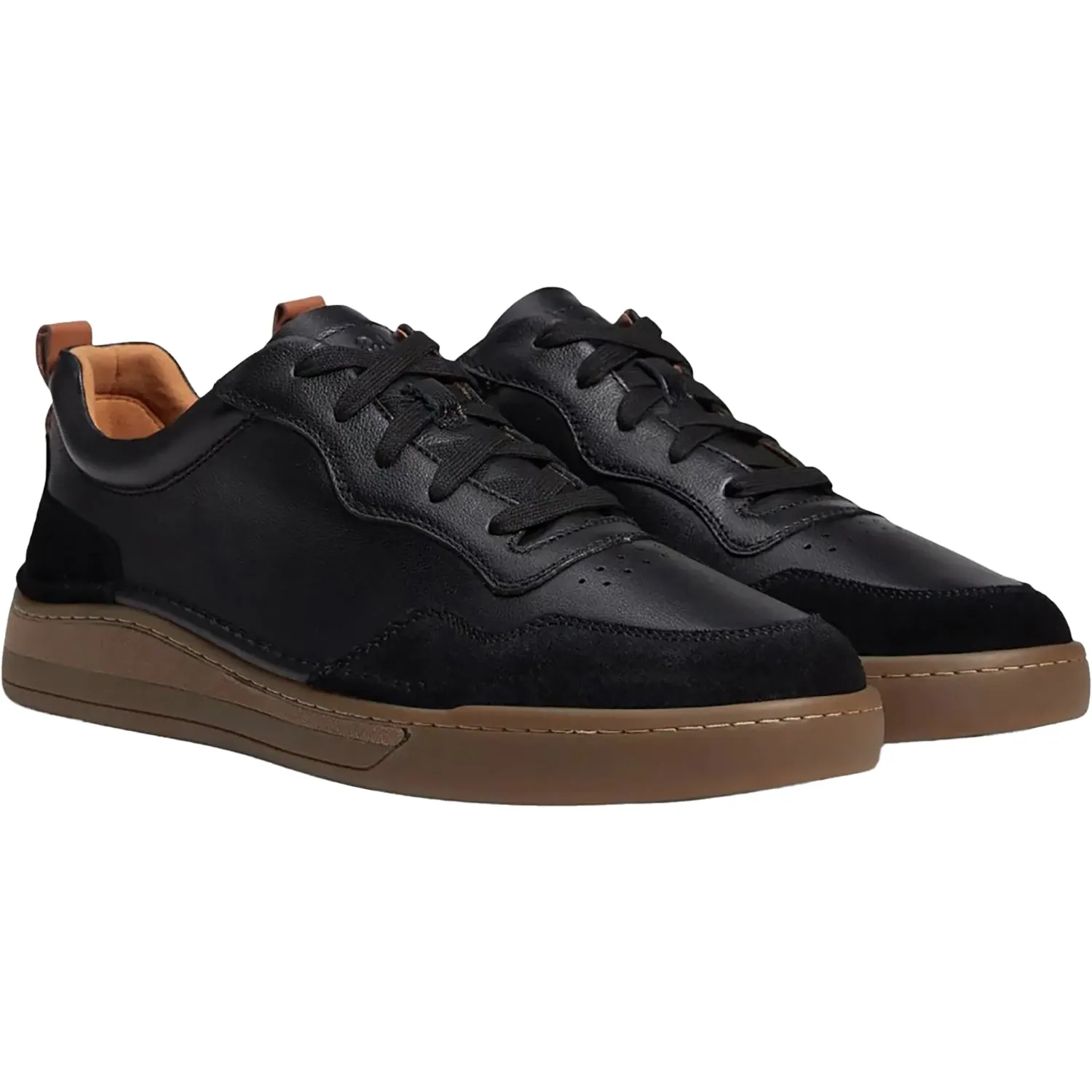 Men's Josef Seibel Cleve 01 Black Leather/Suede Combi