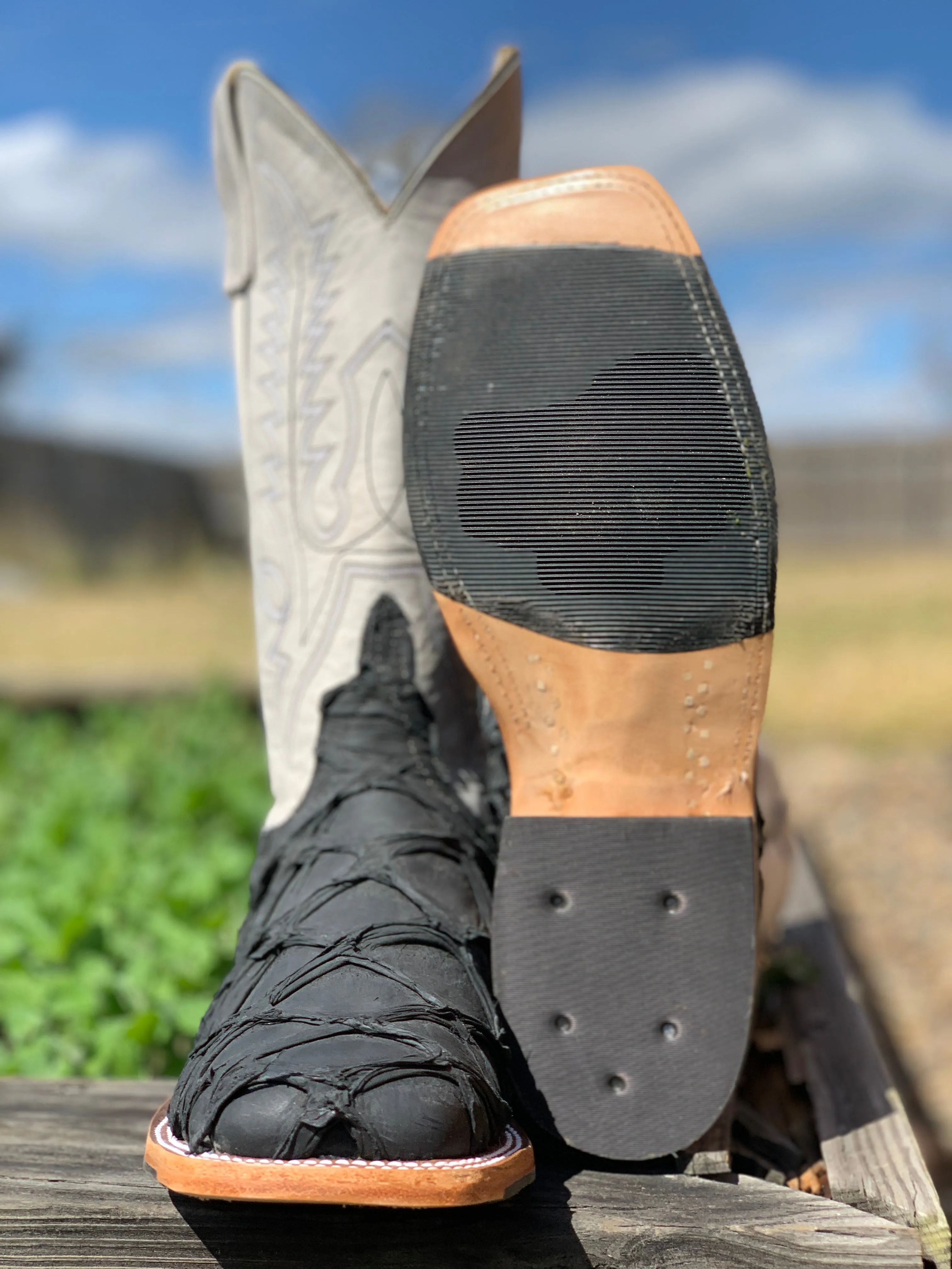 PATTON'S ANDERSON BEAN EXCLUSIVE "THE BRIAN" BLACK MATTE BIG BASS BOOTS