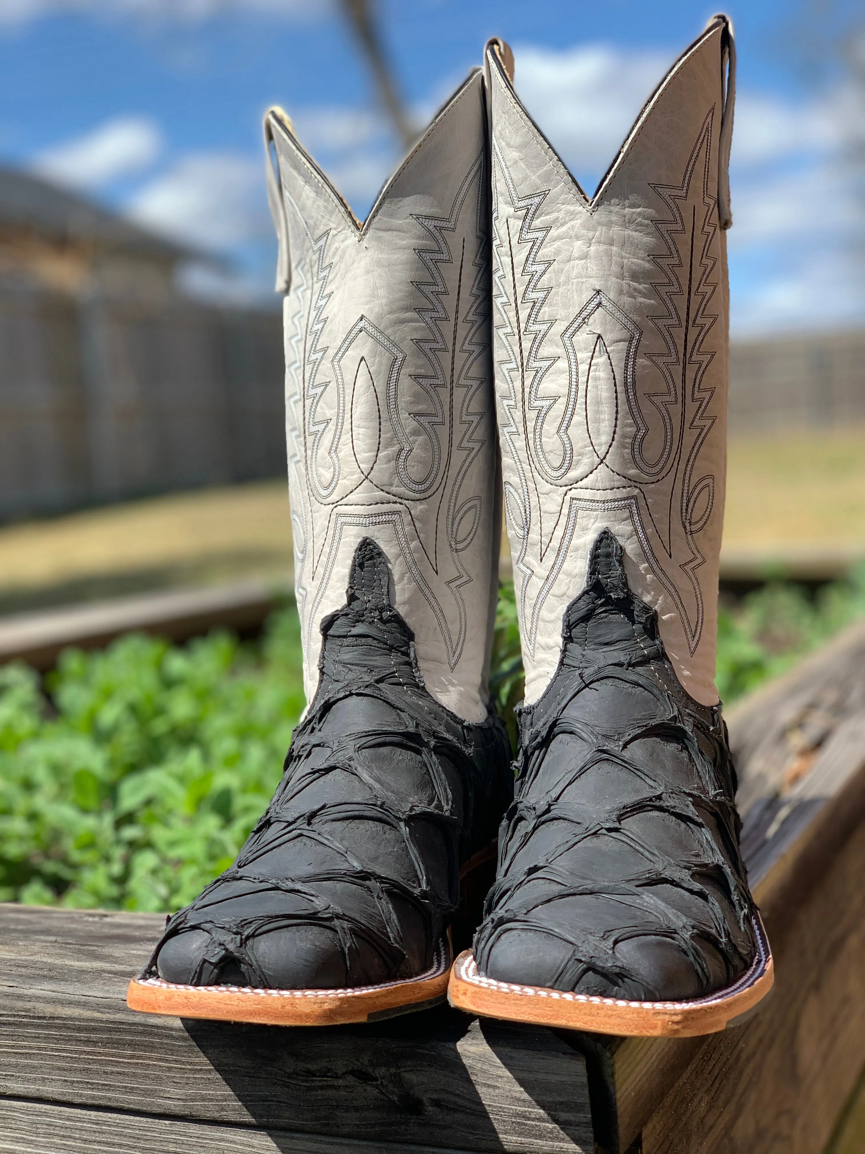 PATTON'S ANDERSON BEAN EXCLUSIVE "THE BRIAN" BLACK MATTE BIG BASS BOOTS