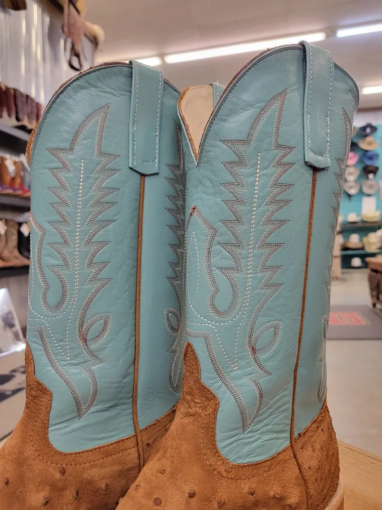 PATTON'S ANDERSON BEAN EXCLUSIVE "THE CHARLIE" BRANDY SUEDE FULL QUILL BOOTS