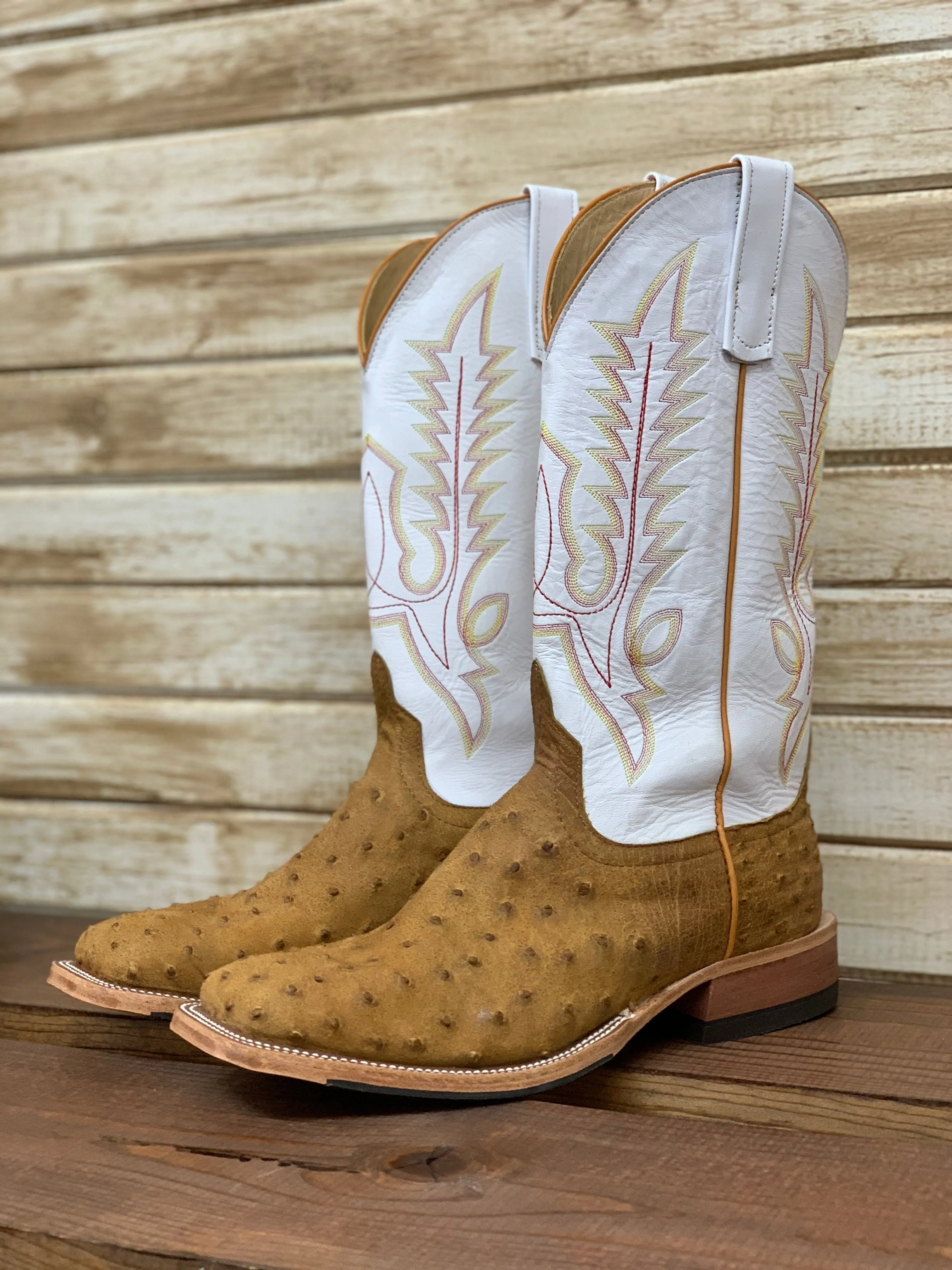 PATTON'S ANDERSON BEAN EXCLUSIVE "THE PATRICK" ANT SADDLE WW OSTRICH BOOTS