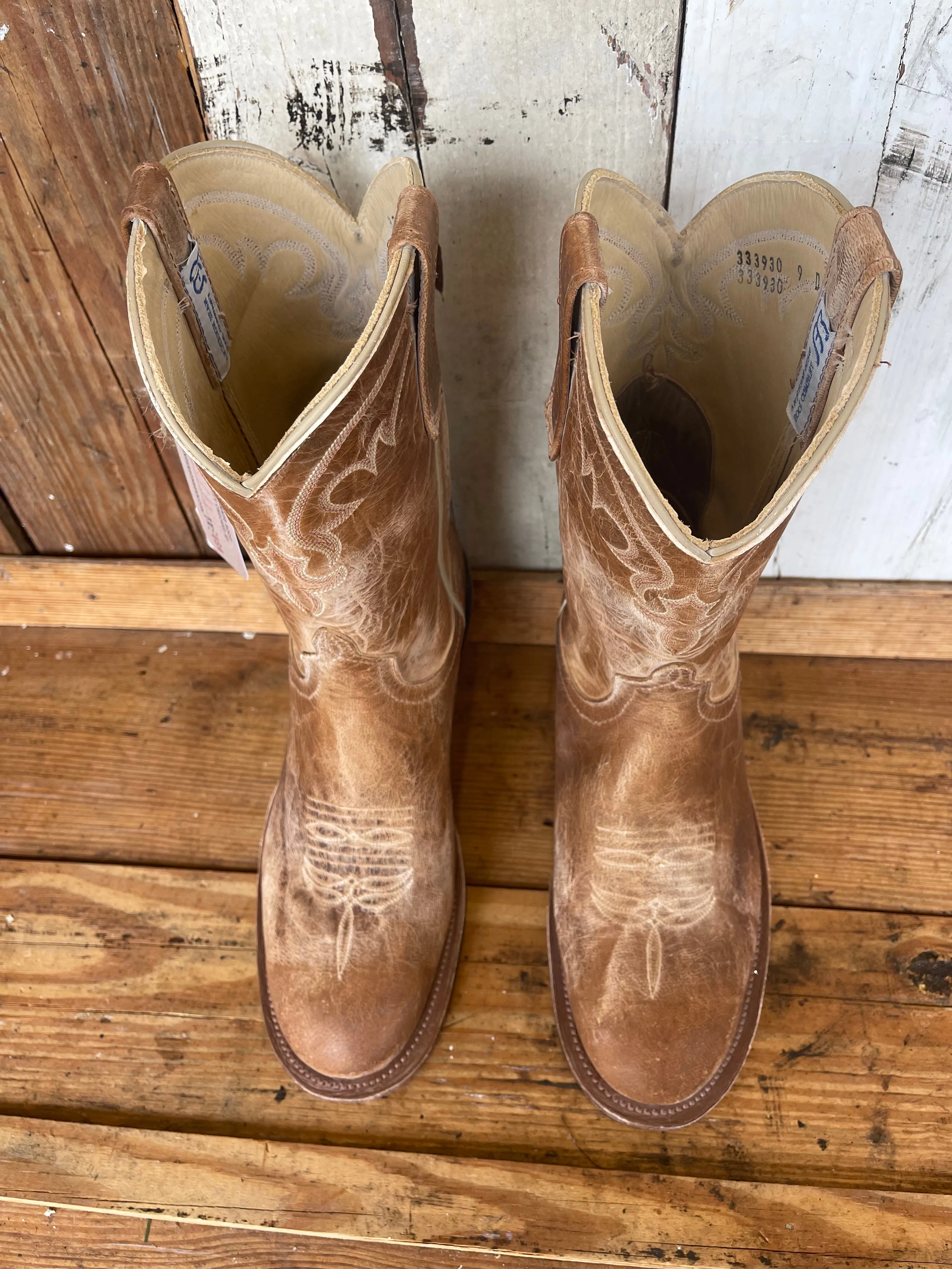 PATTON'S ANDERSON BEAN EXCLUSIVE "THE PATRICK" TUMBLED MAD DOG COYOTE BOOTS