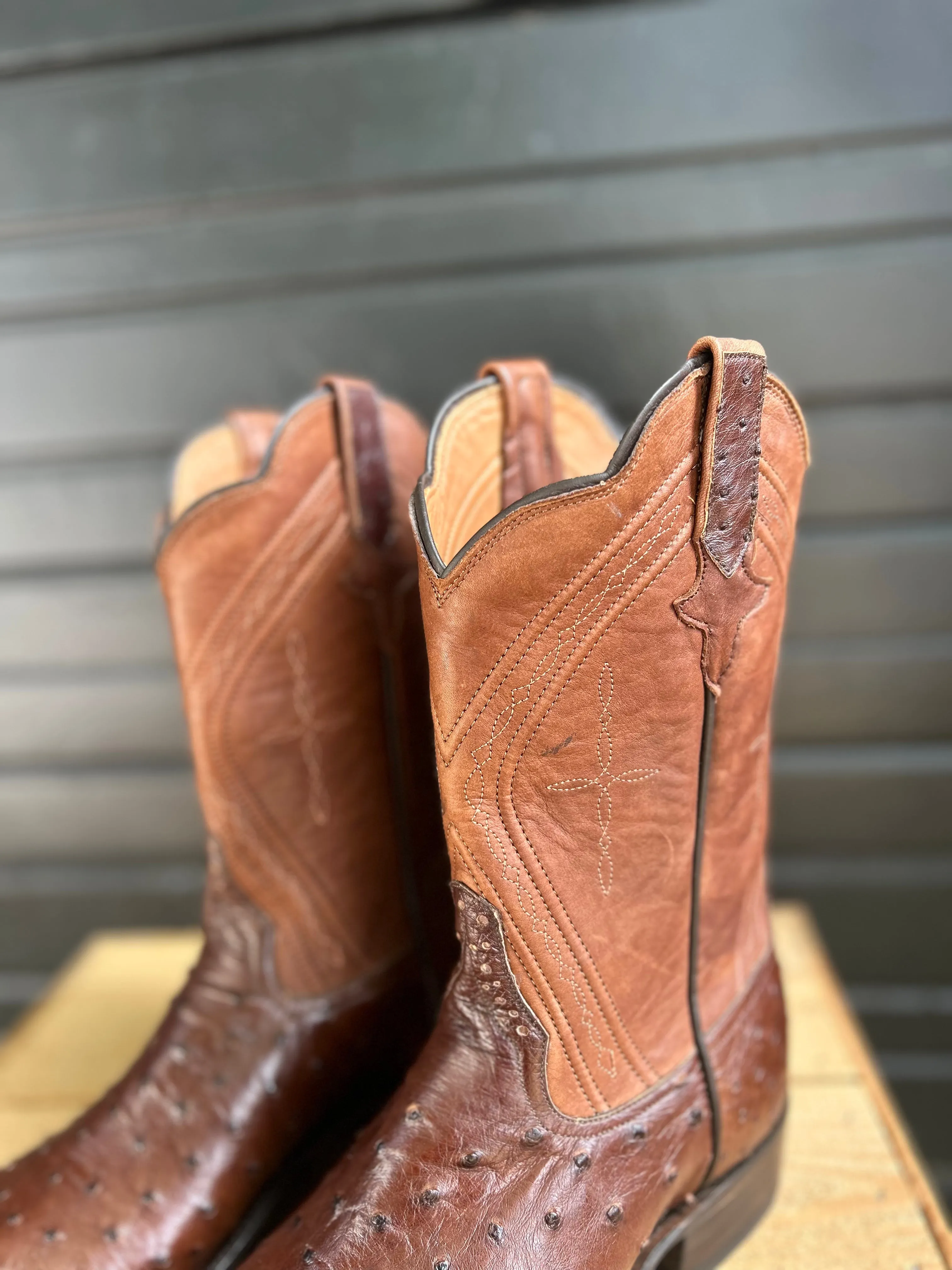 PATTON'S EXCLUSIVE RIOS OF MERCEDES CAFE` AMERICANO FULL QUILL BOOTS