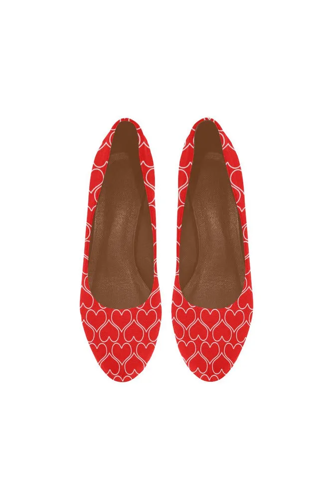 Red Hearts Women's High Heels