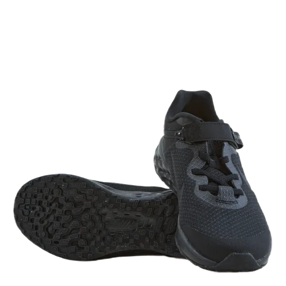 Revolution 6 FlyEase Little Kids' Shoe BLACK/BLACK-DK SMOKE GREY