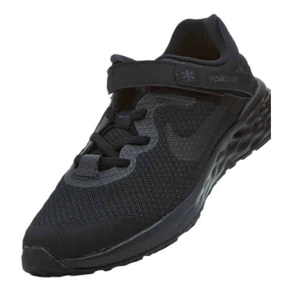 Revolution 6 FlyEase Little Kids' Shoe BLACK/BLACK-DK SMOKE GREY