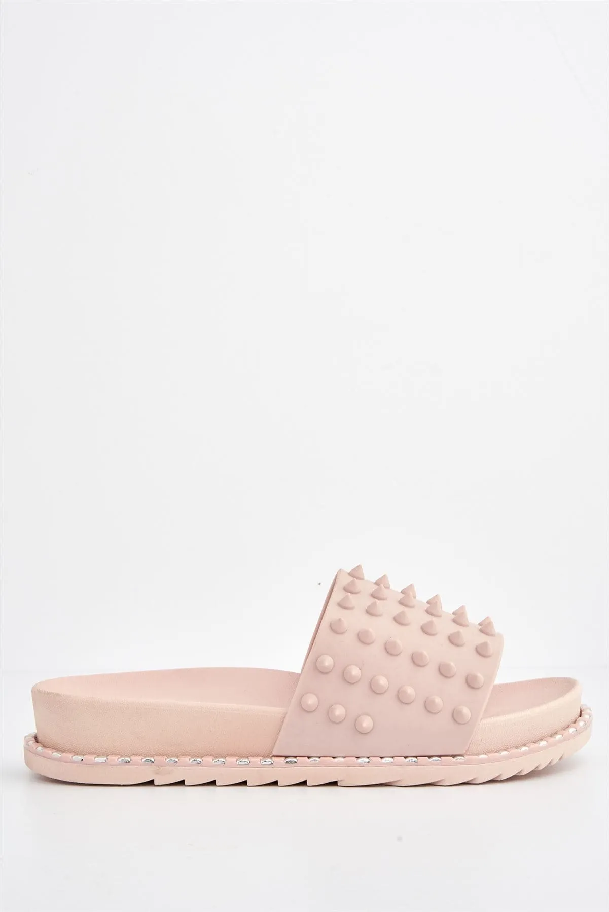 Stealth Studded Slider in Pink