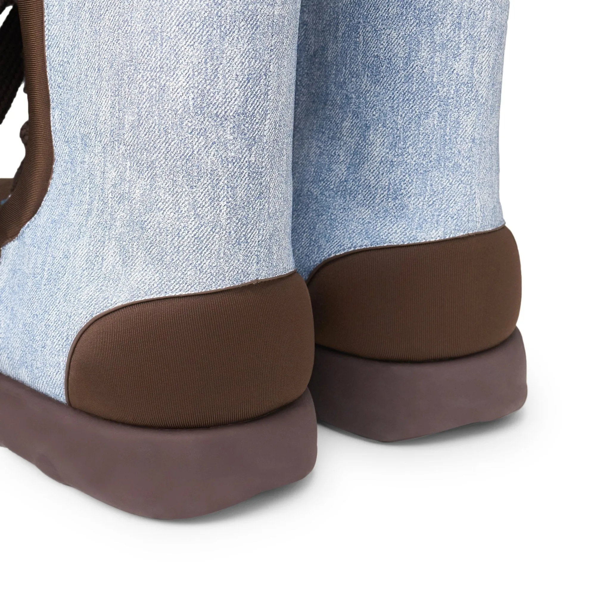 Stuffed Strap Bread Snow Boots In Denim