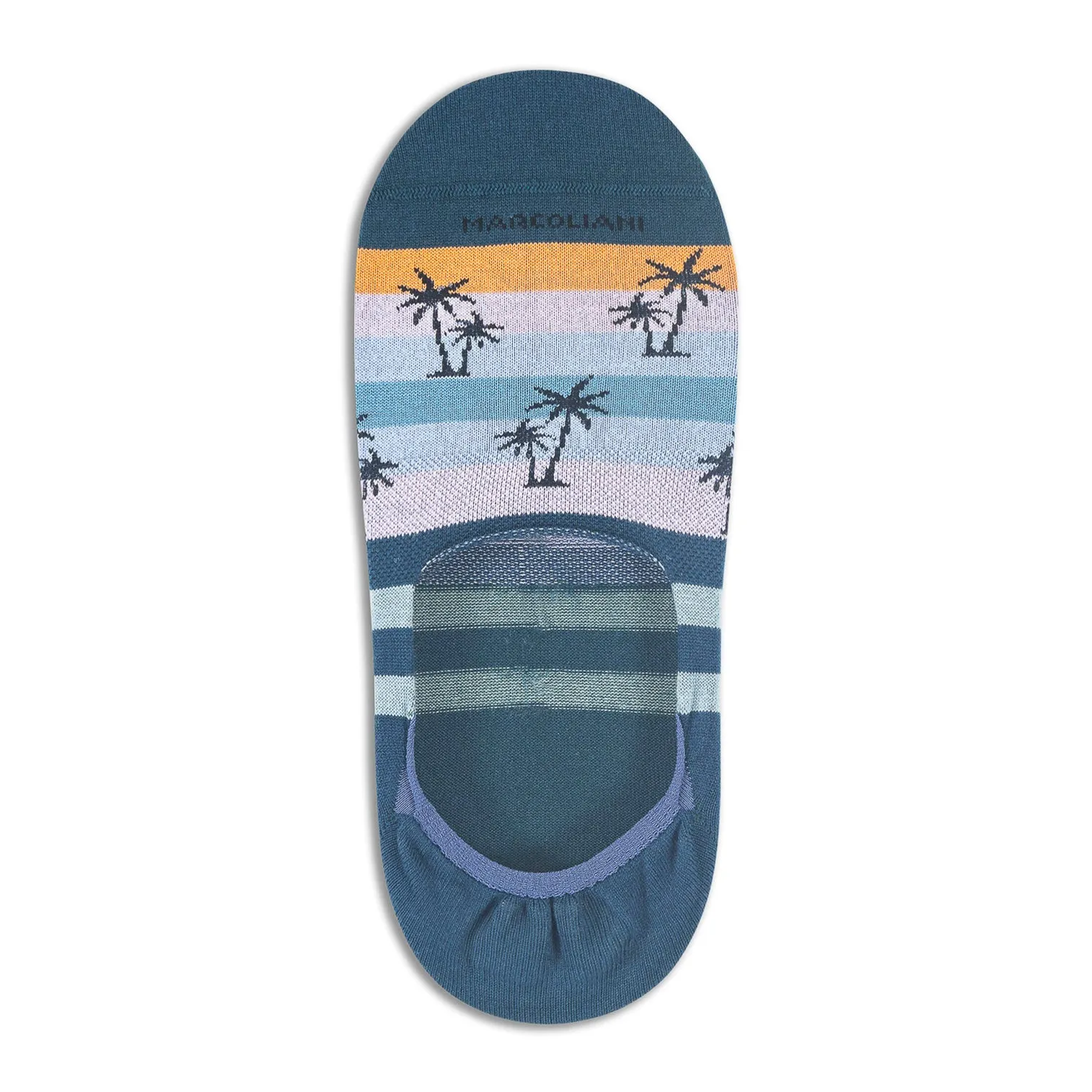 Sunrise Waikiki Hawaiian Motif Invisible Touch No-Show Socks - Marcoliani