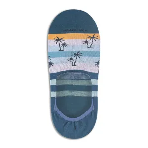 Sunrise Waikiki Hawaiian Motif Invisible Touch No-Show Socks - Marcoliani