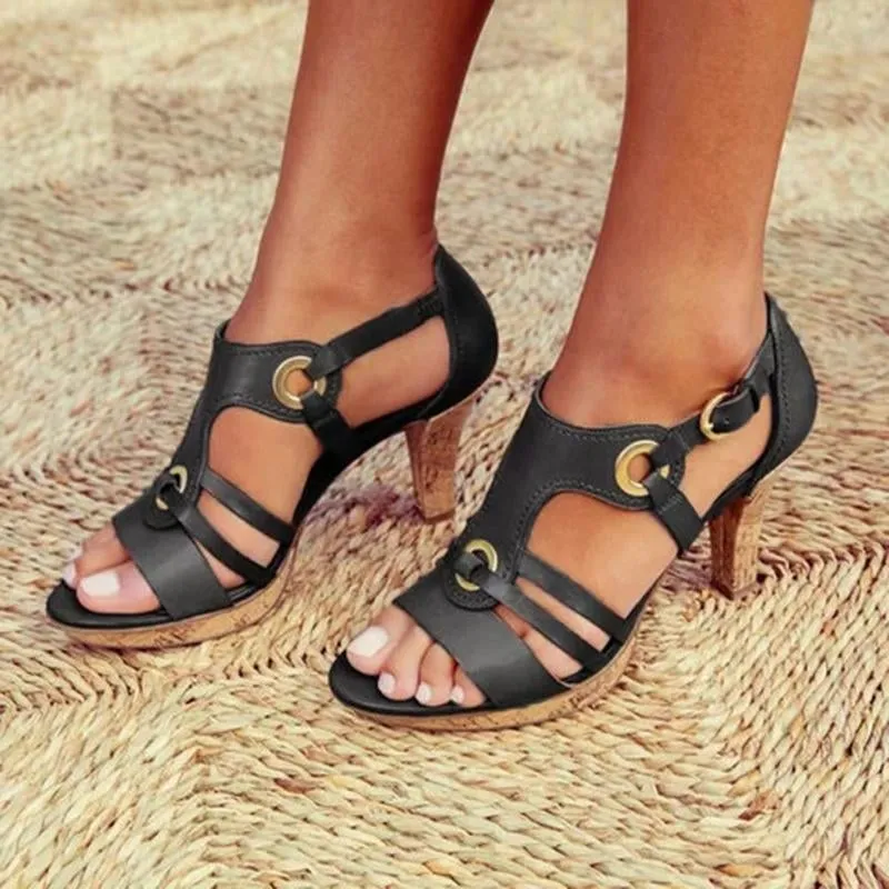 tinpuding fashion elegant buckle strap sandals