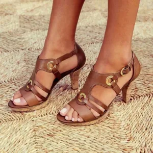 tinpuding fashion elegant buckle strap sandals