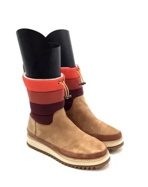 Toms Women's Makenna 10016759 Multicolor Colorblock Mid-Calf Snow Boots - Size 6