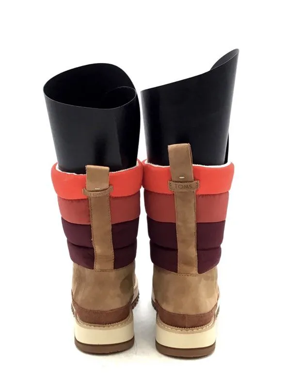 Toms Women's Makenna 10016759 Multicolor Colorblock Mid-Calf Snow Boots - Size 6