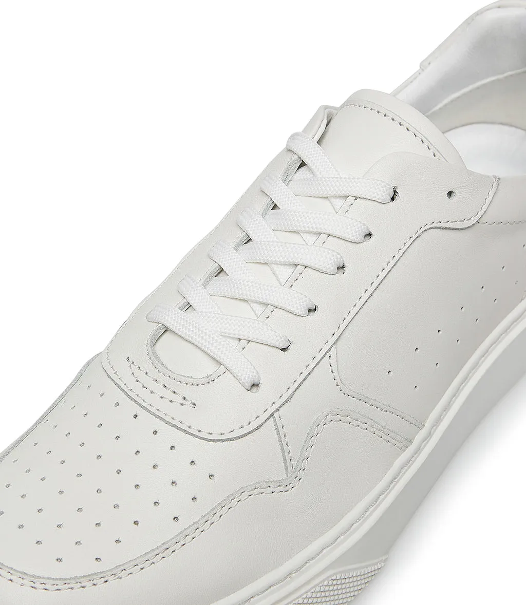 White leather and suede sneakers