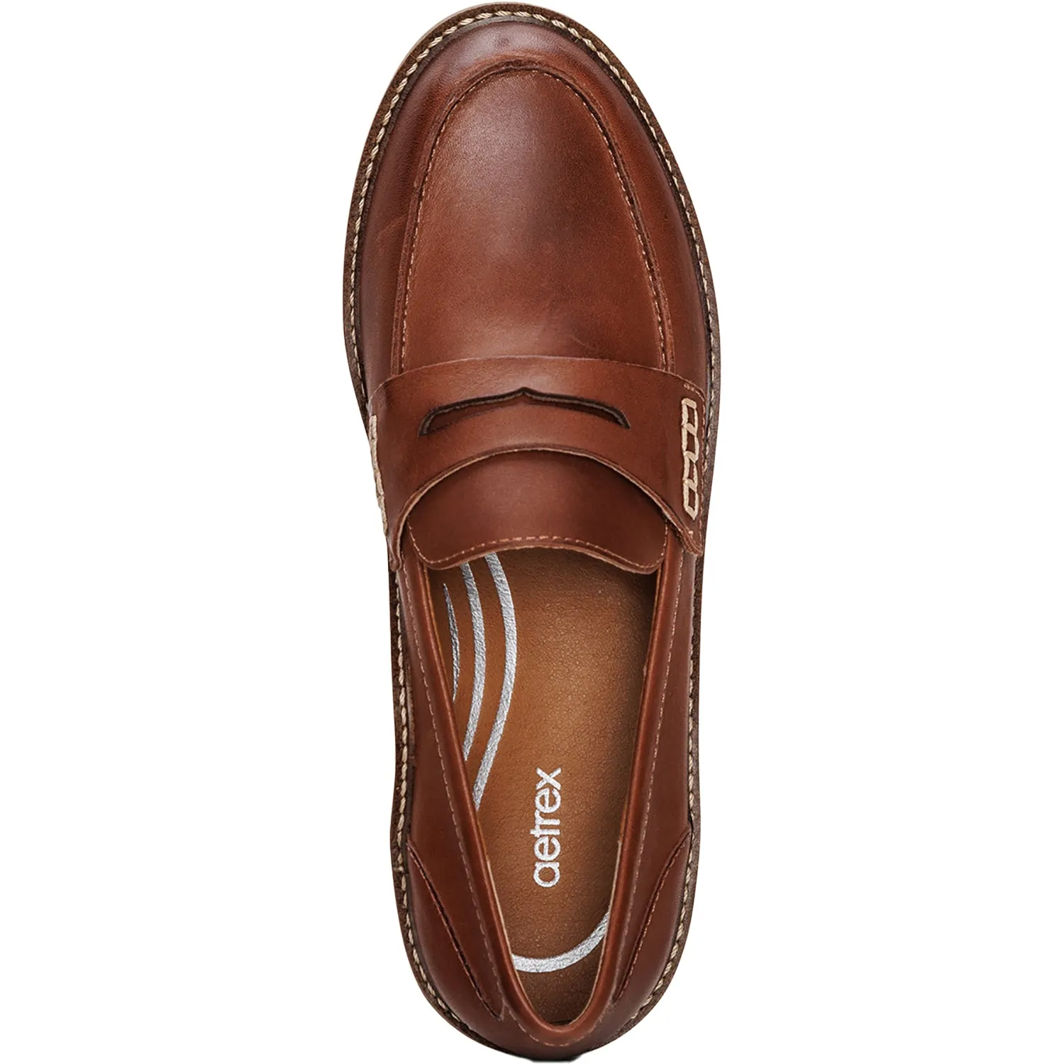 Women's Aetrex Collette Cognac Leather