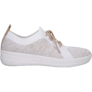 Women's Fit Flop F-Sporty Uberknit Sneakers Gold Nylon